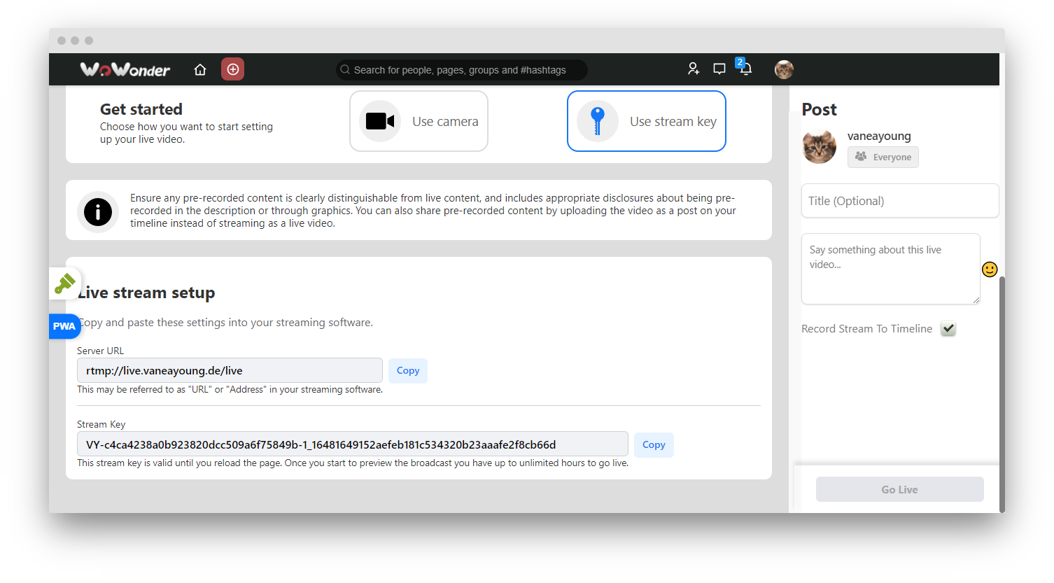 Live Stream plugin WebRTC & RTMP for Wowonder & Sngine Social Network & Playtube - 49